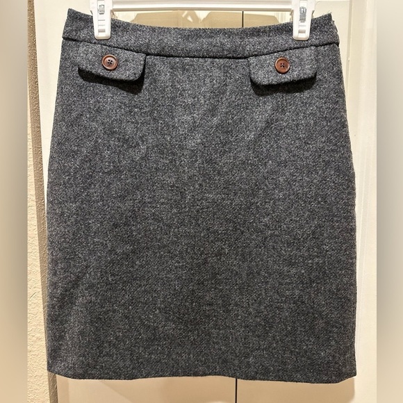 Boden Wool A-Line Gray Skirt Minimalist Modern Artsy , size 10 - Picture 1 of 7